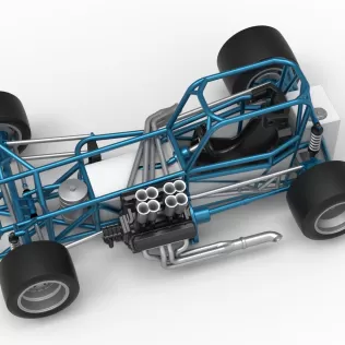 Vintage Supermodified stock car Base Version 3 Scale 1:25 - Model thumbnail 4