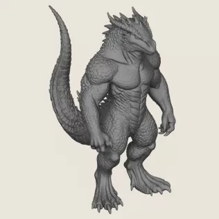 Monster Lizard Print Ready 3D Model - Model thumbnail 4