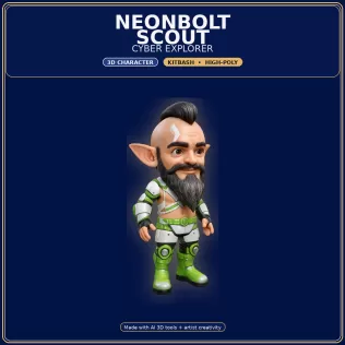 Stylized Elf Hero Pack – 10 Character Variants | Kitbash | - Model thumbnail 20