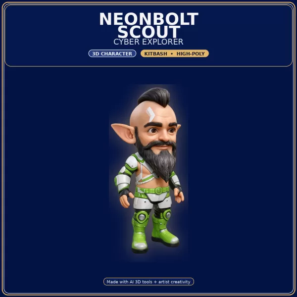 Stylized Elf Hero Pack – 10 Character Variants | Kitbash | - Model preview 20