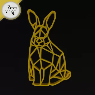 Rabbit - Geometric - 2D Wall Art Decor