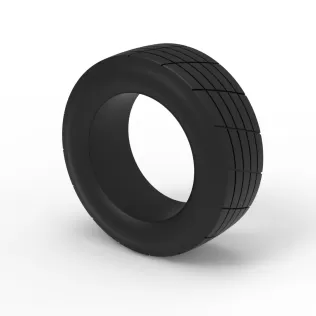 Vintage dirt tire Version 5 Scale 1:25 - Model thumbnail 7