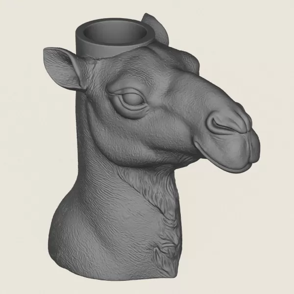Camel Face Vase Print Ready 3D Model - Model preview 5