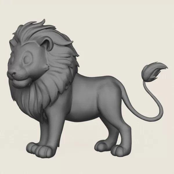 Lion Toy Print Ready 3D Model - Model preview 3