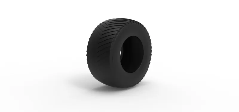 Pulling tractor rear tire 13 Scale 1:25 - Model preview 2