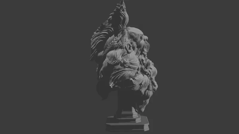 Old Man yell - Model preview 1