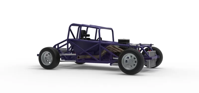 Canadian vintage modified stock car Base Scale 1:25 - Model preview 25