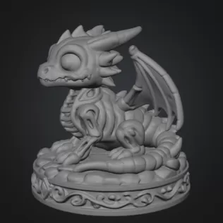 Baby Skeleton Dragon STL File for 3D Print - Model thumbnail 9