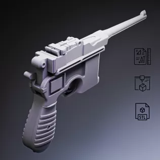 Mauser C96 Pistol #RoZ - Model thumbnail 7
