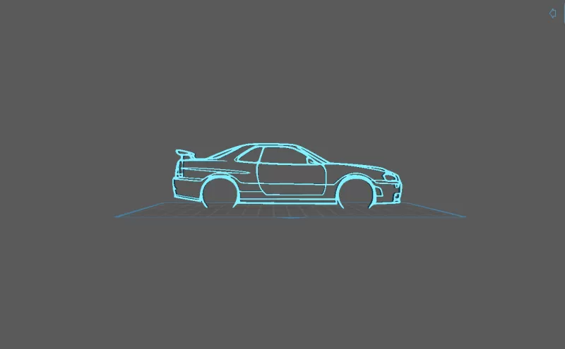 Nissan - R34 GTR Wall Art - Model preview 2