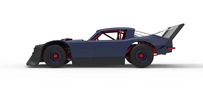 Vintage Dirt late model Race car Version 4 Scale 1:25 - Model preview 9