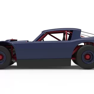 Vintage Dirt late model Race car Version 4 Scale 1:25 - Model thumbnail 9