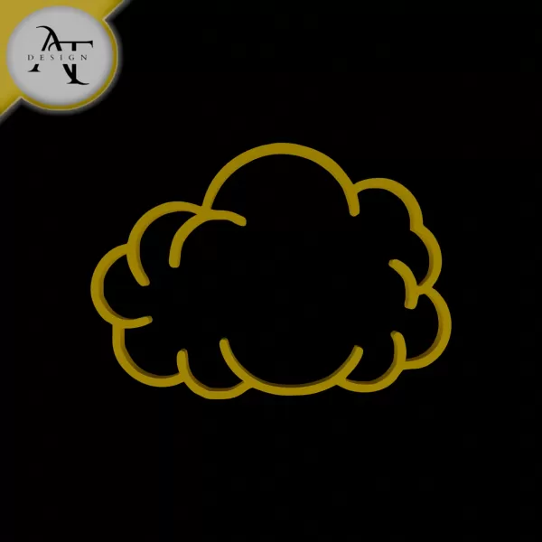 Simple Cloud Symbol - 2D Art - Model preview 1