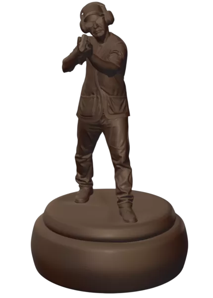 Clay Shooting 3D Character – Premium Printable STL + Blender Fil - Model preview 6