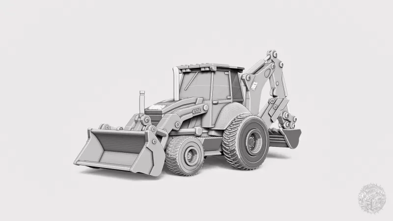 Backhoe Loader RoZ - Model preview 1