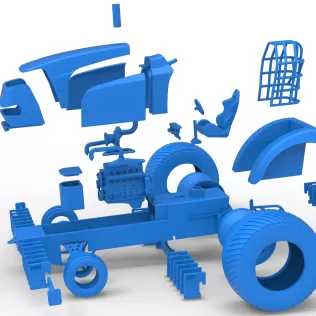 Pro Stock Pulling Tractor Version 6 Scale 1:25 - Model thumbnail 25
