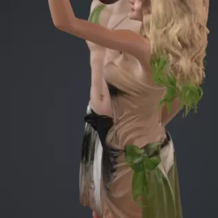 Adam und eva sie greift nach dem apfel - Model thumbnail 2