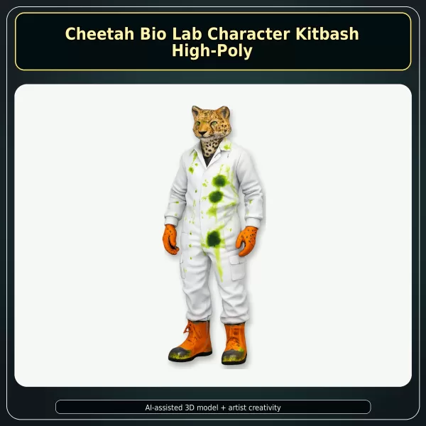 Anthro Animal Character Collection – Adventure Mascot Kitbash - Model preview 2