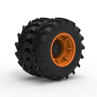 Front wheel of Racing Combine Harvester Version 2 Scale 1:25 - Model thumbnail 2