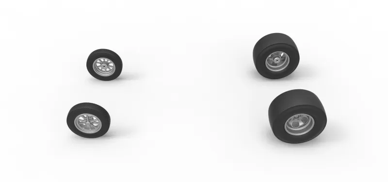Wheel Set of Gasser Version 2 Scale 1:25 - Model preview 5