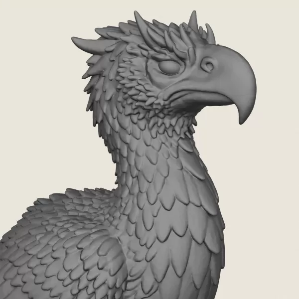 Dinosaur Monster Bird Print Ready 3D Model - Model preview 2