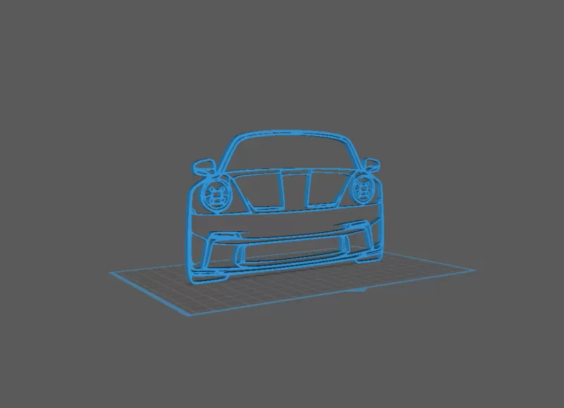 Porsche - 911 GT3 modele 992 Wall Art - Model preview 1