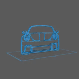 Porsche - 911 GT3 modele 992 Wall Art - Model thumbnail 1