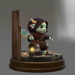 Fantasy Assassin Dragon STL File for 3D Printing - Model thumbnail 4
