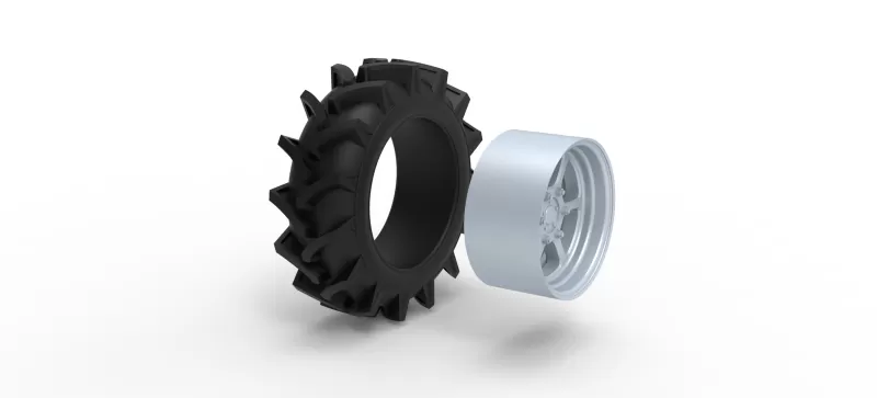 Wheel of Mud truck Scale 1:25 - Model preview 10