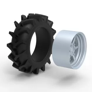 Wheel of Mud truck Scale 1:25 - Model thumbnail 10