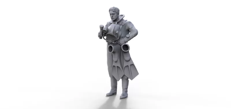 Diver Figure for ship model - Model preview 1