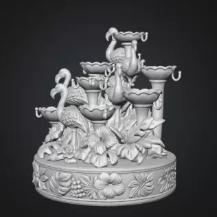 Flamingo Jewelry Organizer STL File for 3D Print - Model thumbnail 13