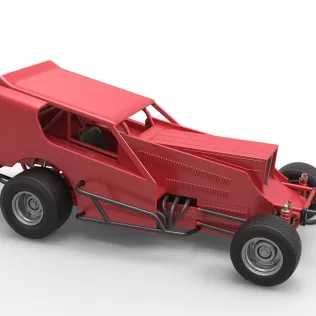 Vintage Dirt Modified stock car Version 4 Scale 1:25 - Model thumbnail 24