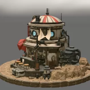🚀 Desert Outpost Cantina STL File for 3D Print - Model thumbnail 9