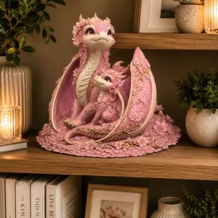 Cherry Blossom Dragon Family STL File for 3D Print - Model thumbnail 2