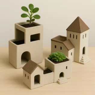 Mini Tower Plant Pot - Model thumbnail 1