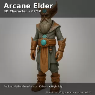 Ancient Mythic Guardians – 10x High-Poly Character Pack - Model thumbnail 14
