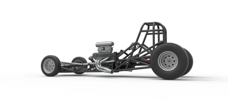 Vintage Front engine dragster Base Version 4 Scale 1:25 - Model preview 13