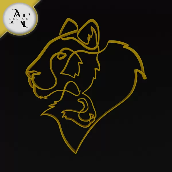 Lions - Wall Art - 2D Wall Art Decor - Model preview 1