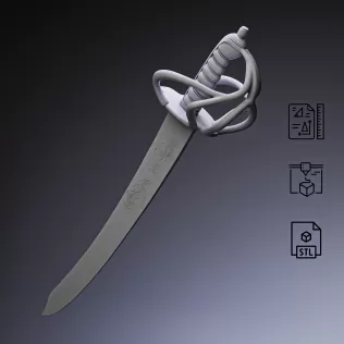 Pirate Cutlass Sword #RoZ - Model thumbnail 3