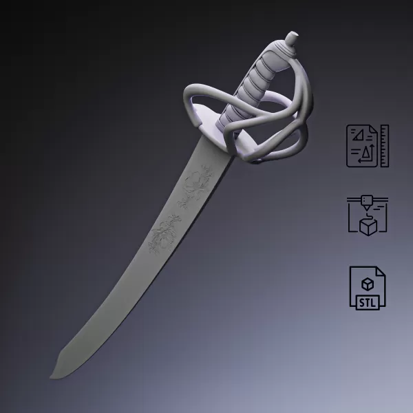 Pirate Cutlass Sword #RoZ - Model preview 3