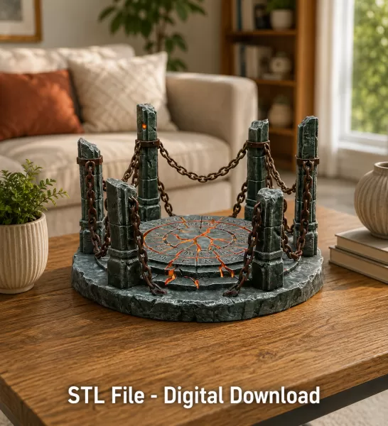 Ancient Chain Portal STL File for 3D Print - Model preview 1