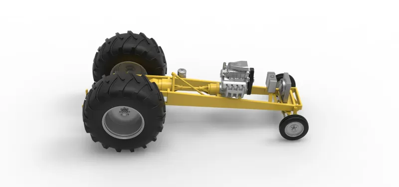 Vintage Pulling tractor Base Version 2 Scale 1:25 - Model preview 19