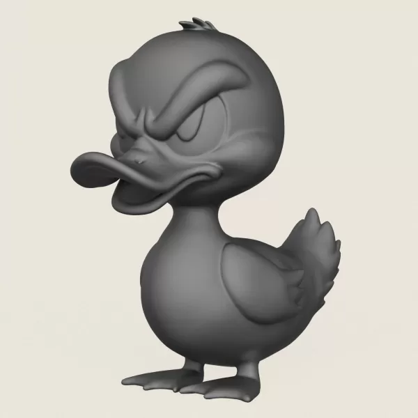 Cartoon Duck Print Ready 3D Model - Model preview 1