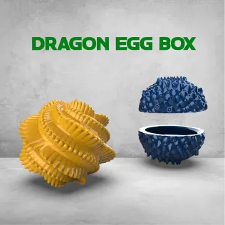 Dragon Egg Boxes, Easter Egg 2 pcs. Set, Fascinating Dragon 3D