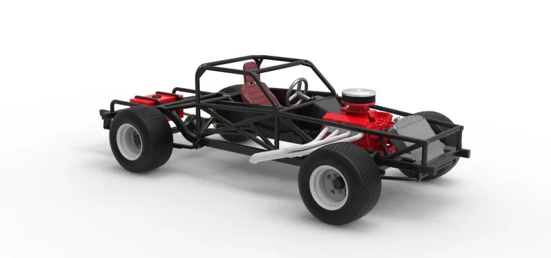 Vintage Semi-Late Model Stock Car Base Scale 1:25 - Model preview 21