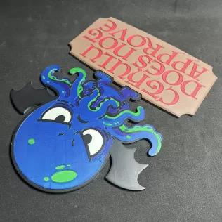 Cthulu Does Not Approve Wall Plaque - Model thumbnail 4