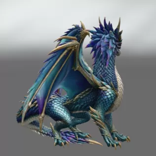 Azure Storm Dragon STL File for 3D Print - Model thumbnail 9