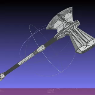 Asgardian Handle Stormbreaker Assembly - Model thumbnail 3