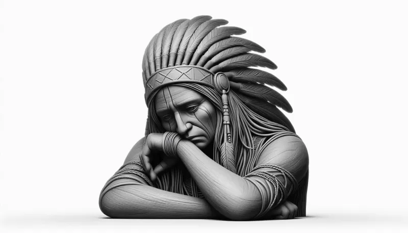 Sad Apache Character 3D Model - Model preview 1